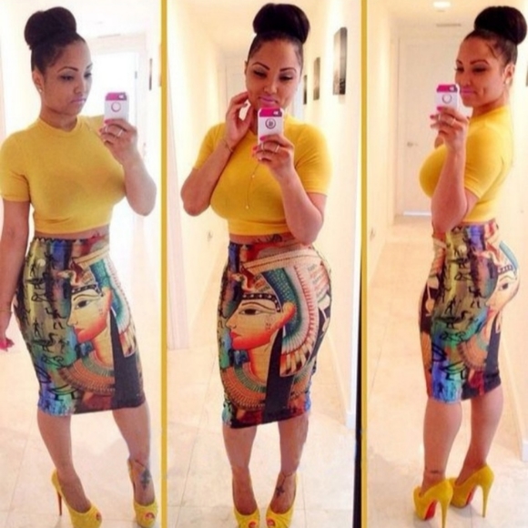 Dresses & Skirts - Egyptian goddess print skirt